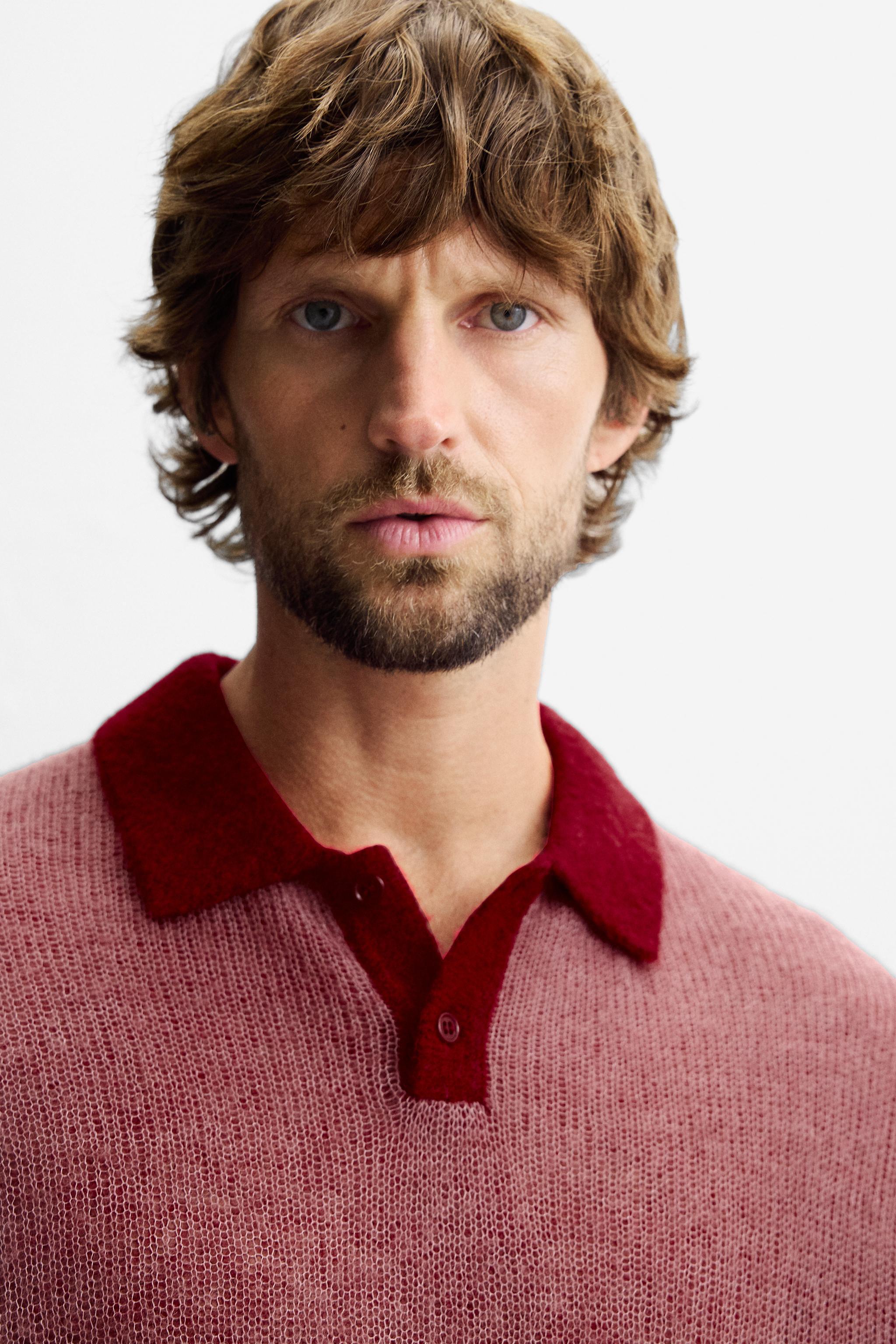 CONTRAST KNIT POLO Product Image