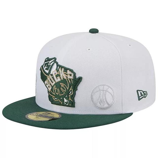 Mens New Era /Hunter Green Milwaukee Bucks State Pride 59FIFTY Fitted Hat Product Image