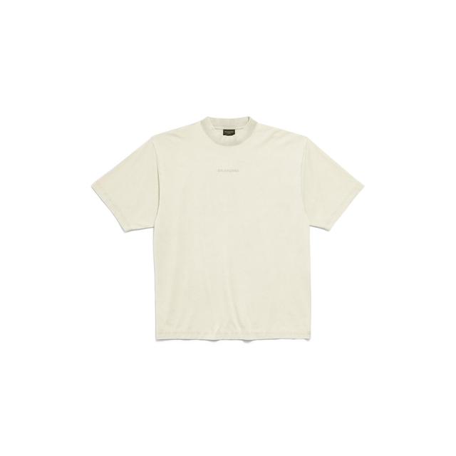 Men's New Balenciaga Back T-shirt Medium Fit in Grey Product Image