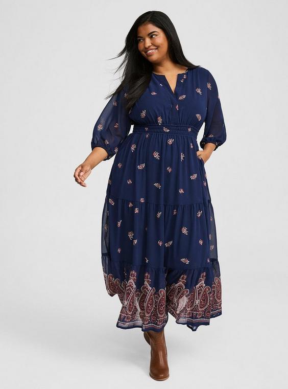 Y-Neck Maxi Dress Product Image