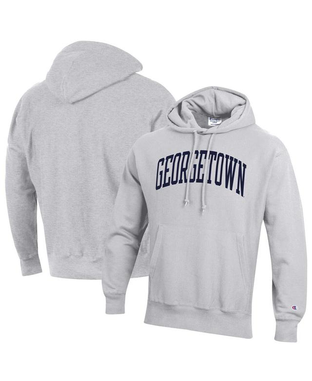 Mens Champion Heathered Gray Georgetown Hoyas Team Arch Reverse Weave Pullover Hoodie Product Image