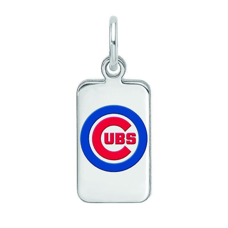 LogoArt Sterling Silver Chicago Cubs Enameled Tag Pendant, Womens Product Image