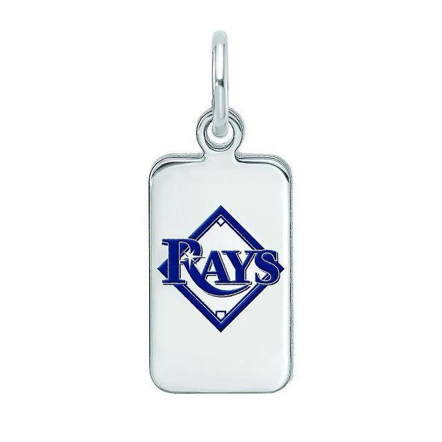 LogoArt Sterling Silver Tampa Bay Rays Enameled Tag Pendant, Womens Product Image