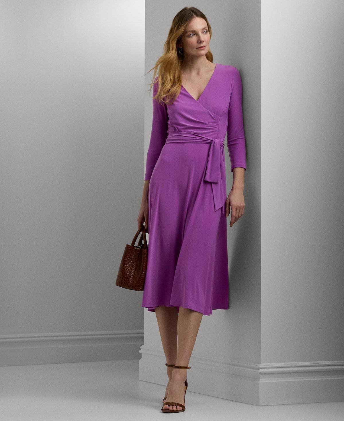 Lauren Ralph Lauren Womens Surplice Jersey Dress Product Image