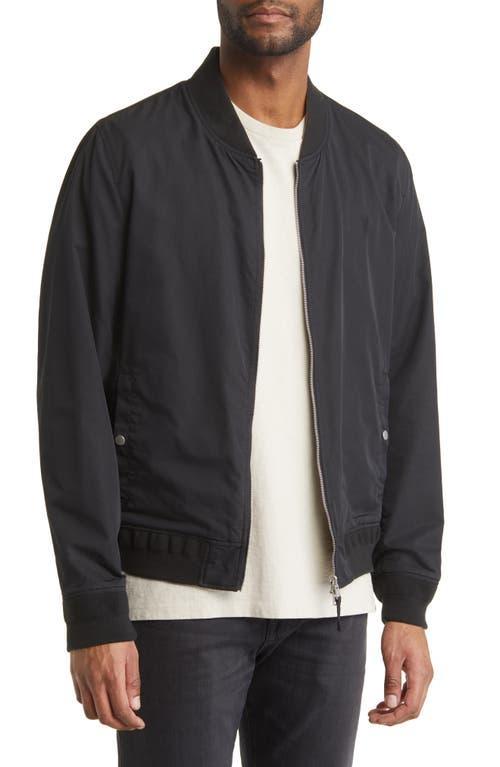 ALLSAINTS Bassett Reversible Bomber Jacket In Black/ash Khaki Brown Product Image