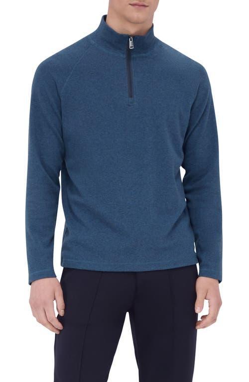 BUGATCHI Men's Quarter-zip Knit Sweater In Navy Product Image