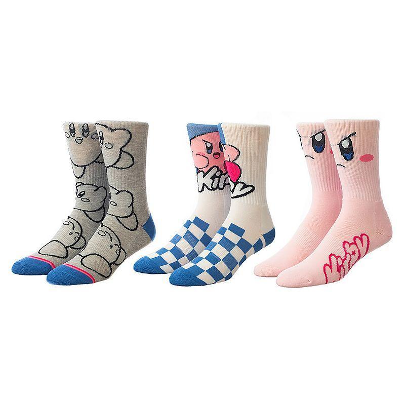 Kirby Mens Athletic Casual Crew Socks for Men 3-Pack Product Image