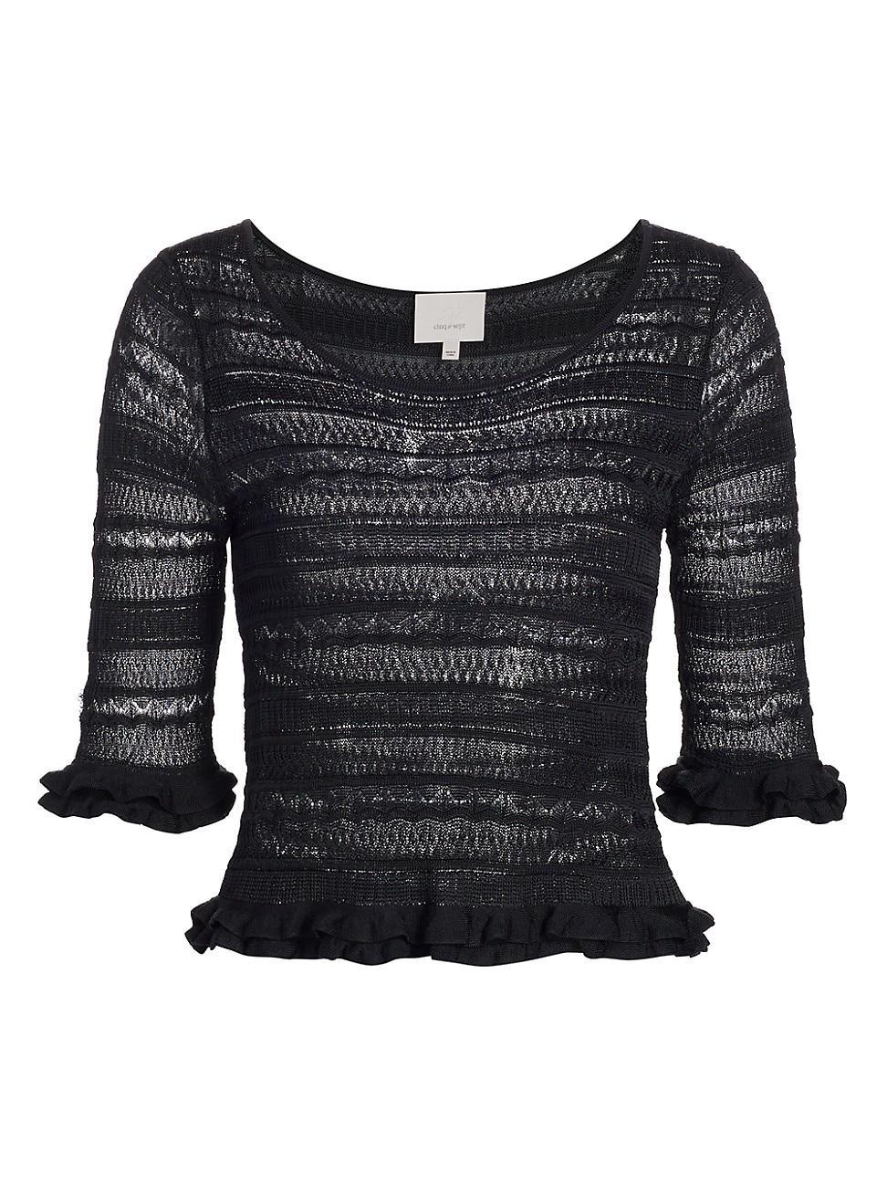 Womens Imaan Ruffled Knit Top Product Image