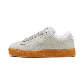 PUMA Suede XL Hairy Sneakers Women in Feather Grey/Gum Product Image