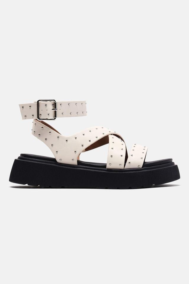 Ranae Studded Platform Sandals - Off White Product Image