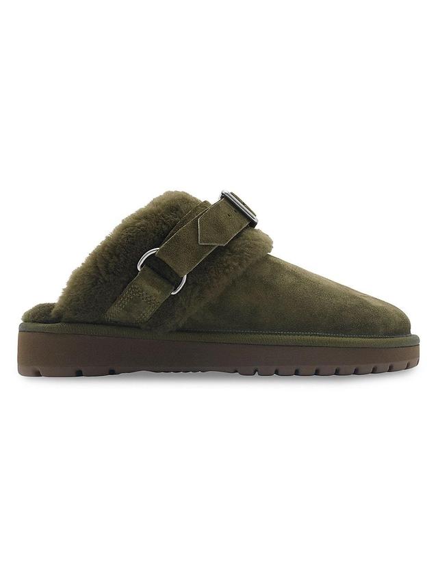 Womens Shearling & Suede Mules Product Image