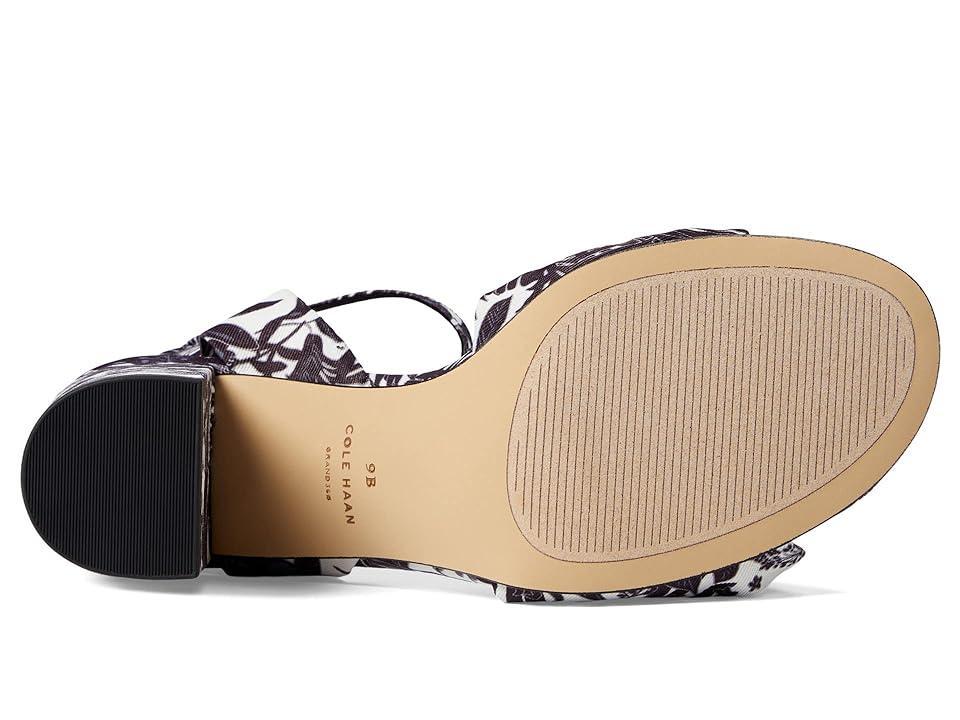 Cole Haan Kaycee Knotted Sandal Ivory Beverly Floral Canvas/Brushed Gold/Black Outsole) Women's Shoes Product Image