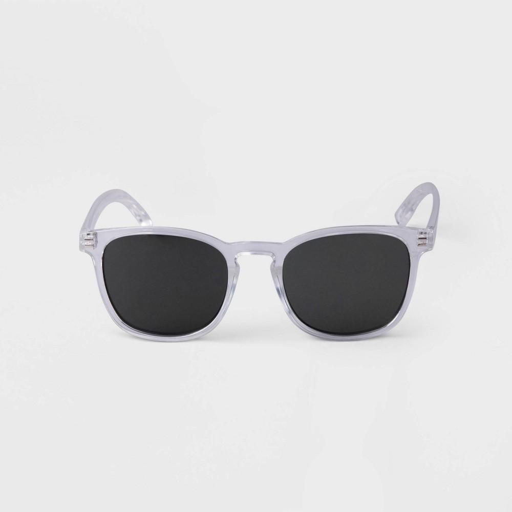 Mens Plastic Square Sunglasses - Goodfellow & Co Clear Product Image