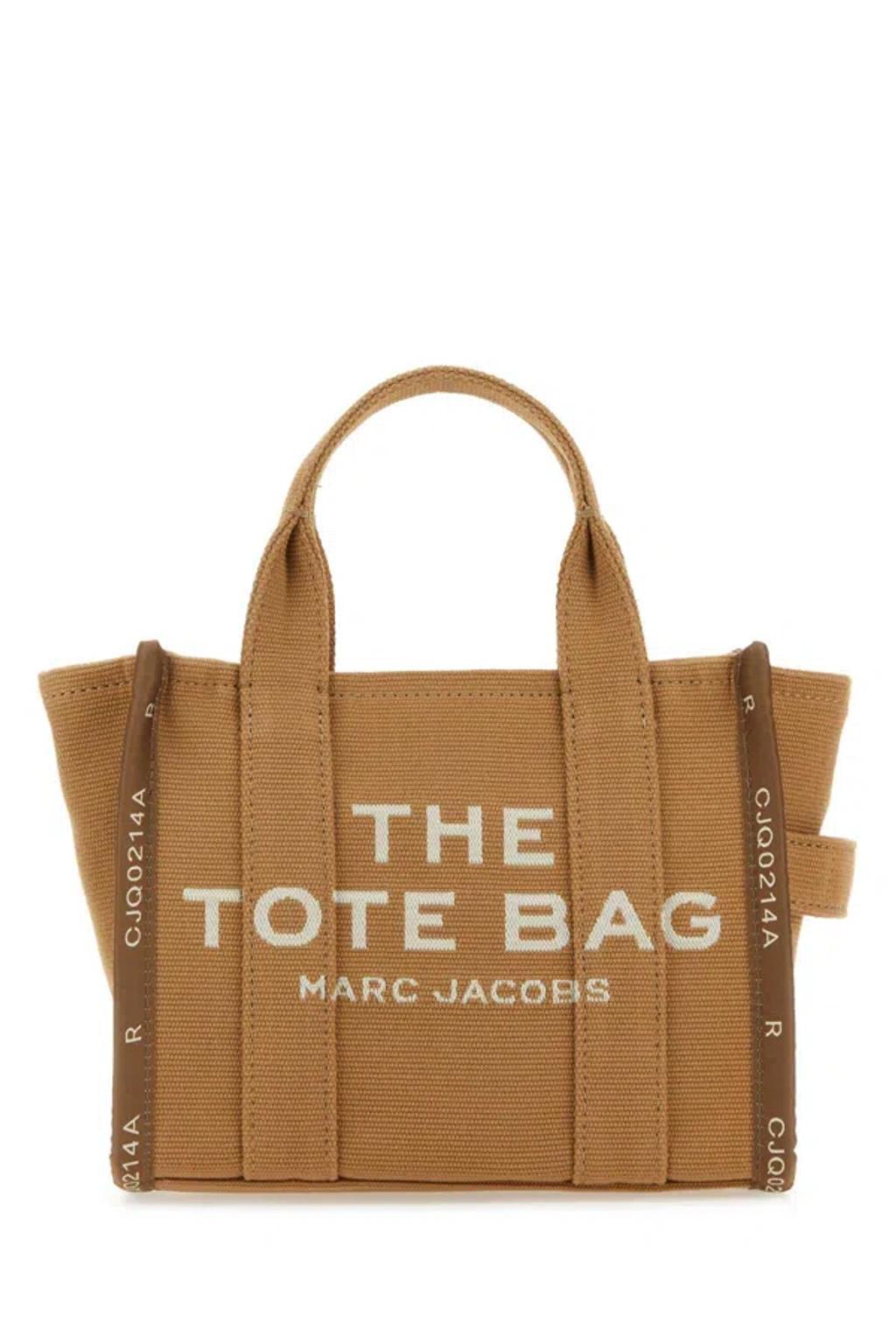 MARC JACOBS Camel Canvas Small The Tote Bag Handbag In Beige product image