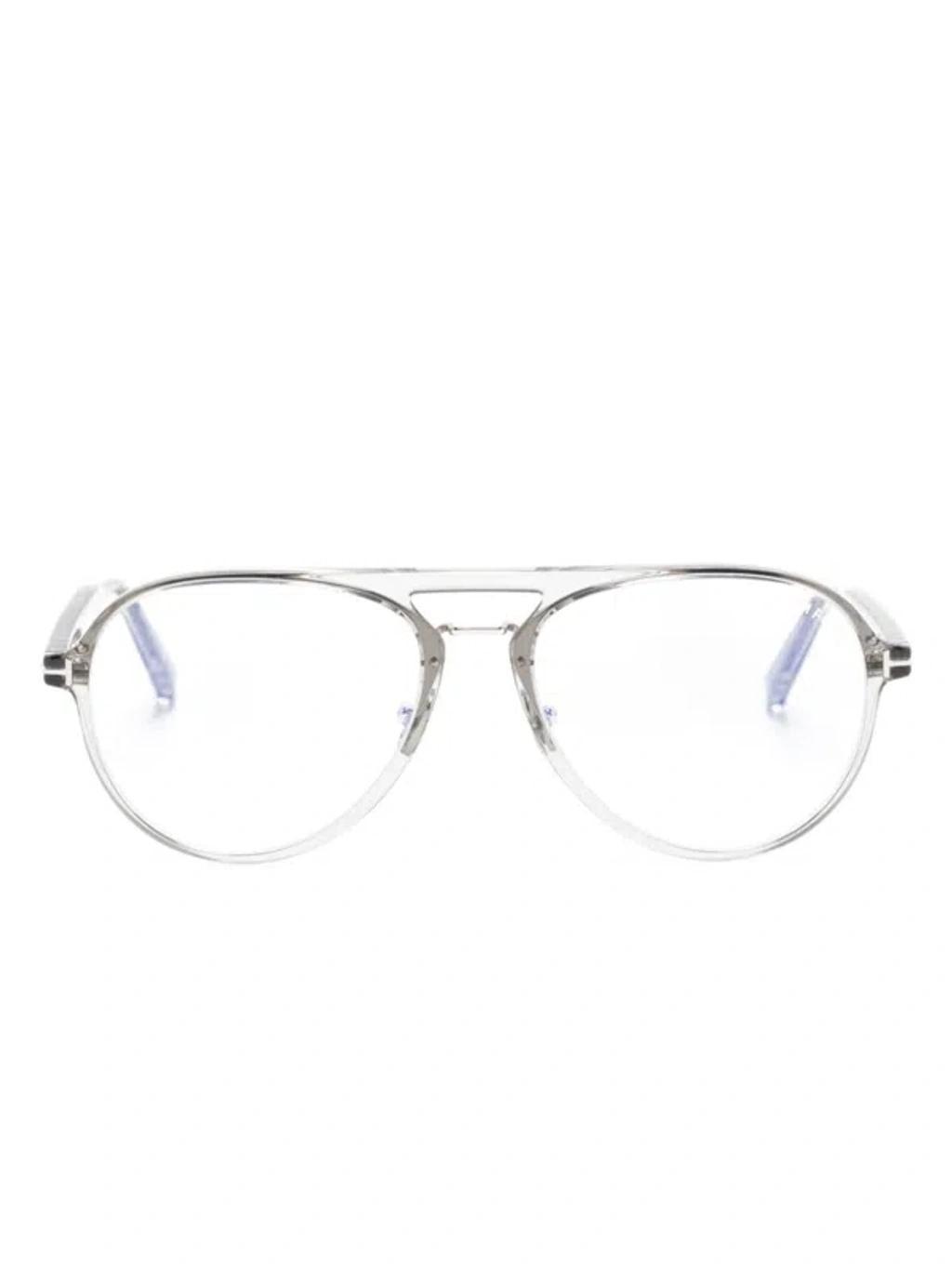 Pilot-frame Glasses In Grey Product Image