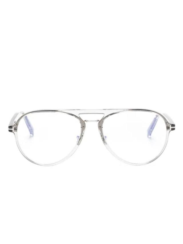 Pilot-frame Glasses In Grey Product Image