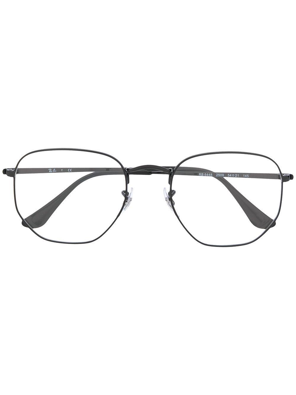 RAY BAN Hexagonal Frame Glasses In Black Product Image