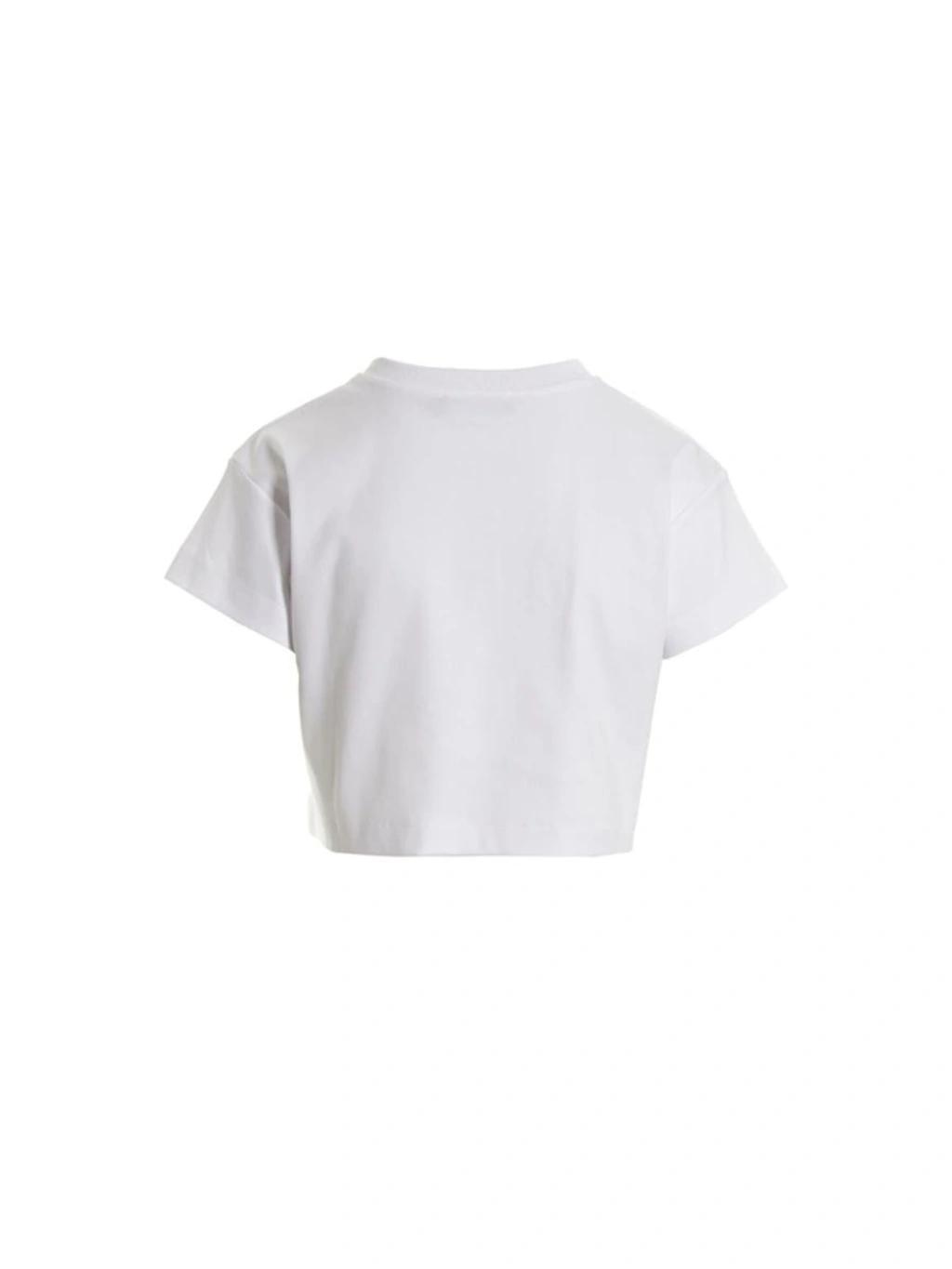 Cropped T-shirt Kim Patch In White Product Image