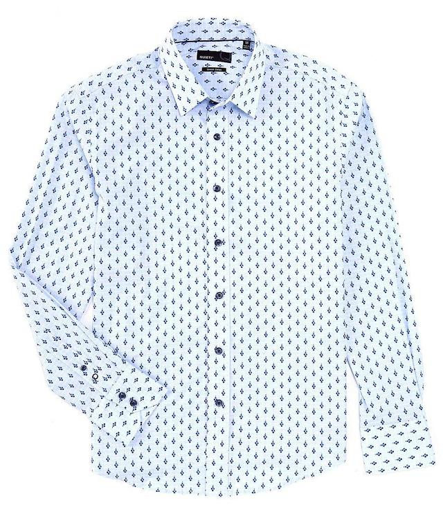 Quieti Stretch Geo Print Long Sleeve Woven Shirt Product Image