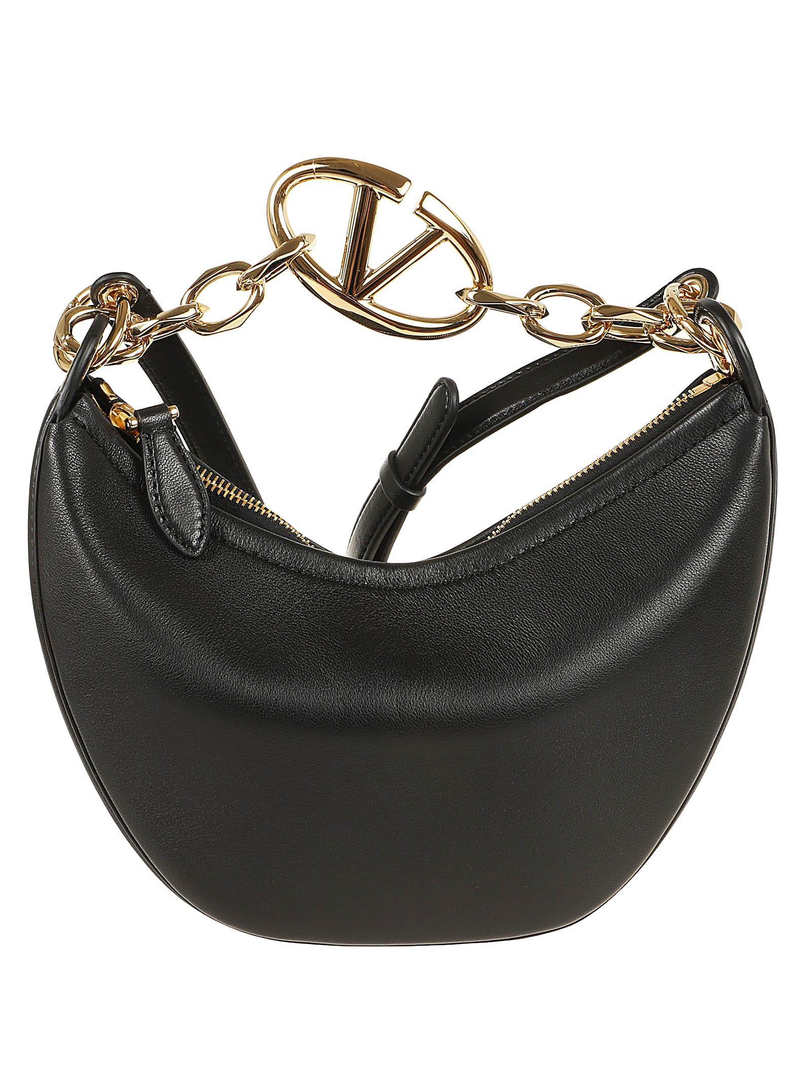 VALENTINO GARAVANI Vlogo Moon Mini Hobo Bag In No Nero Product Image