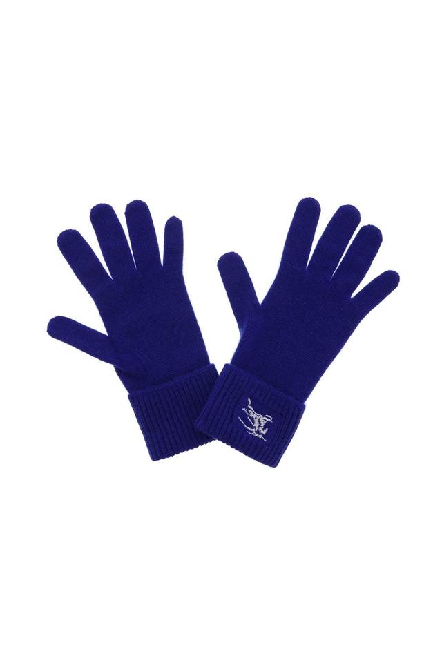 BURBERRY Cashmere Gloves In Blue Product Image