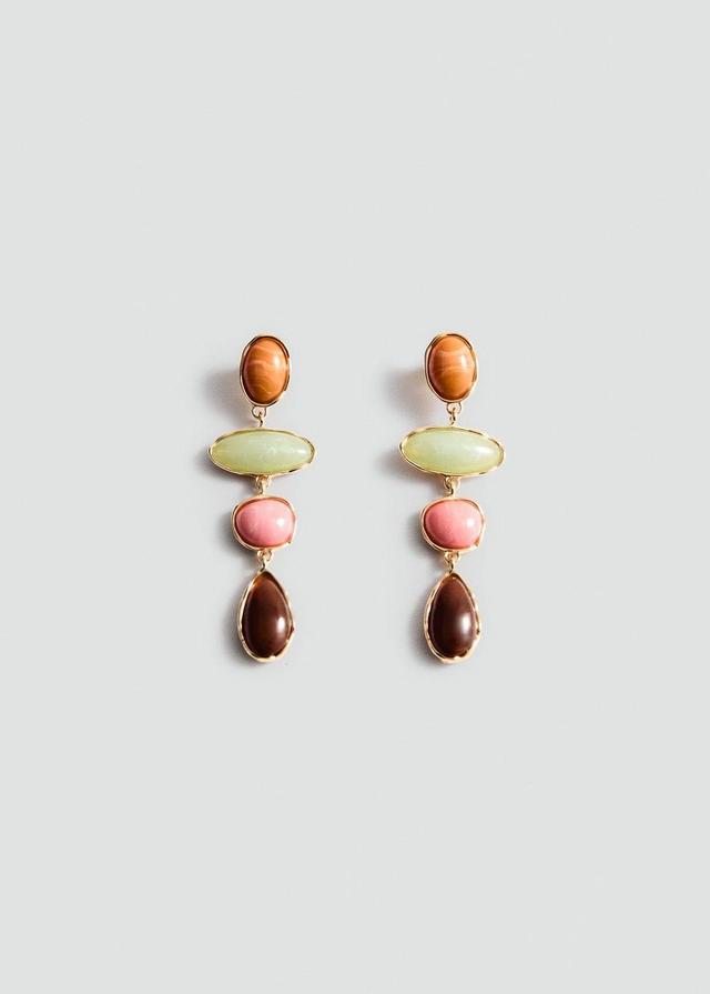 MANGO - Stone pendant earrings - One size - Women Product Image