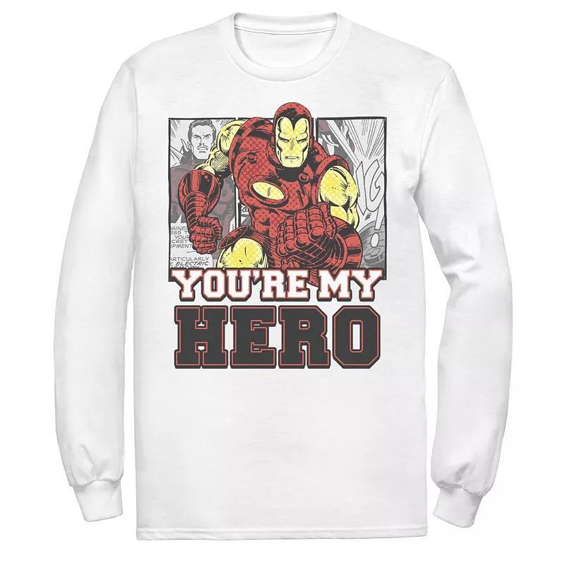 Mens Marvel Avengers Iron Man Youre My Hero Comic Panels Tee Product Image