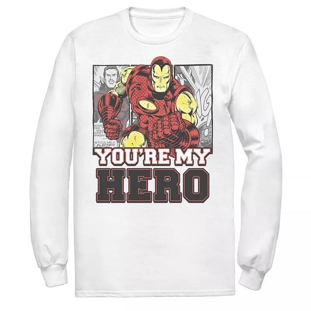 Mens Marvel Avengers Iron Man Youre My Hero Comic Panels Tee Product Image