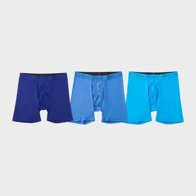 Pair of Thieves Mens Quick Dry Long Leg Boxer Briefs 3pk - Blue M Product Image