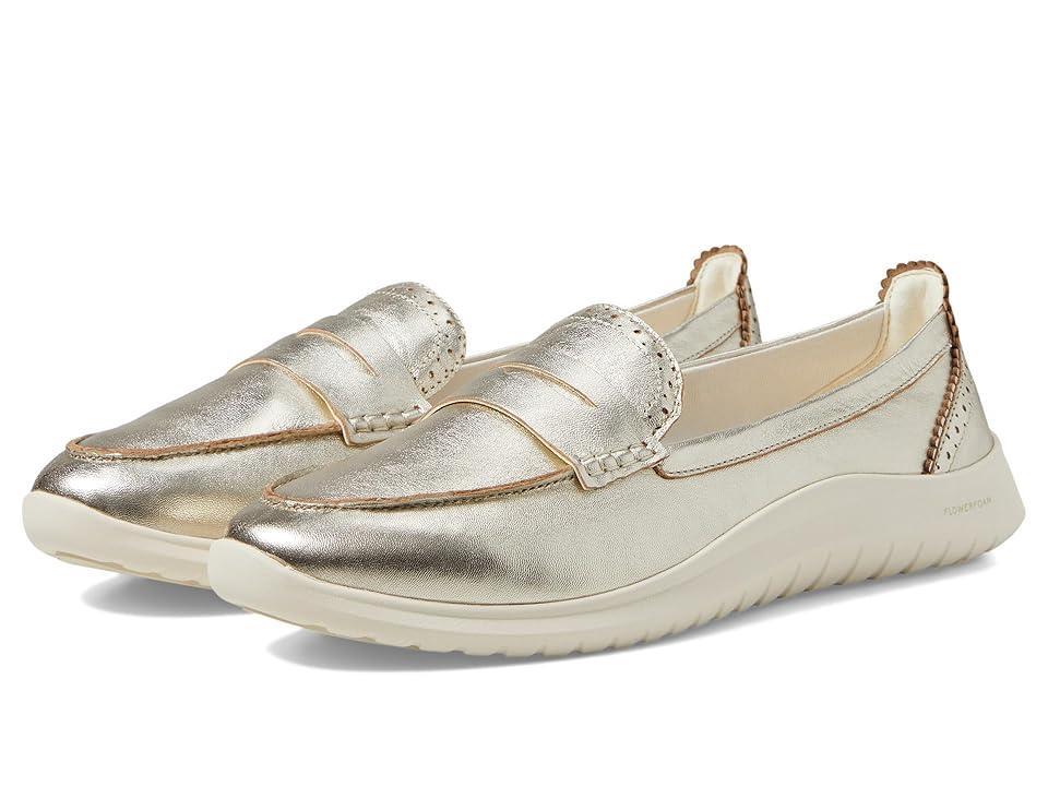 Cole Haan Zerogrand Meritt Leather Loafers (Soft Talca/Ivory) Women's Flat Shoes Product Image