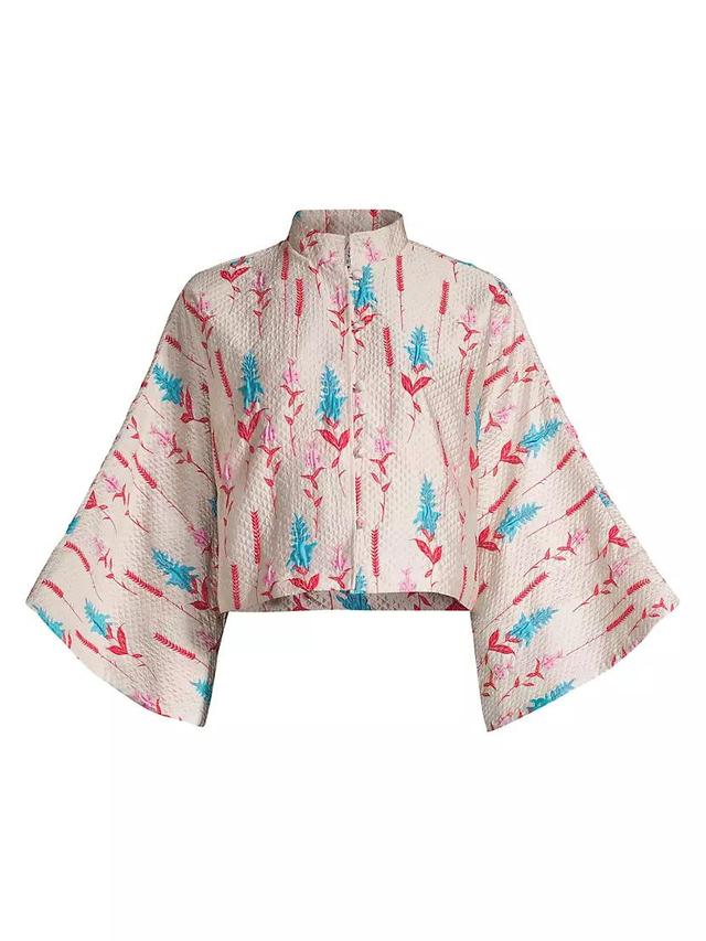 Delphinium Textured Crop Jacket Product Image