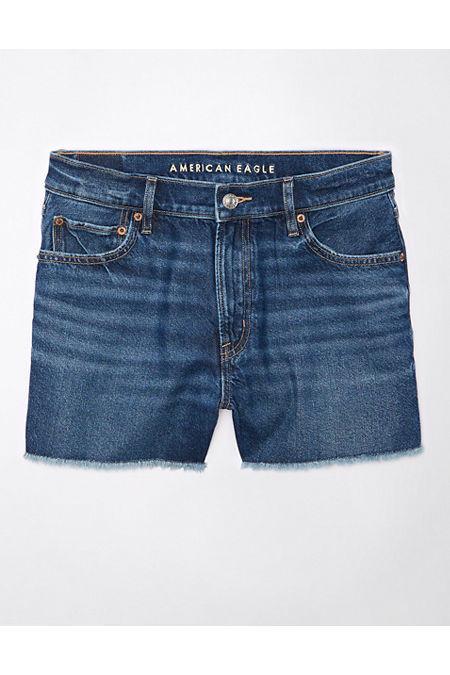 AE Strigid Super High-Waisted Relaxed Denim Short Women's Product Image