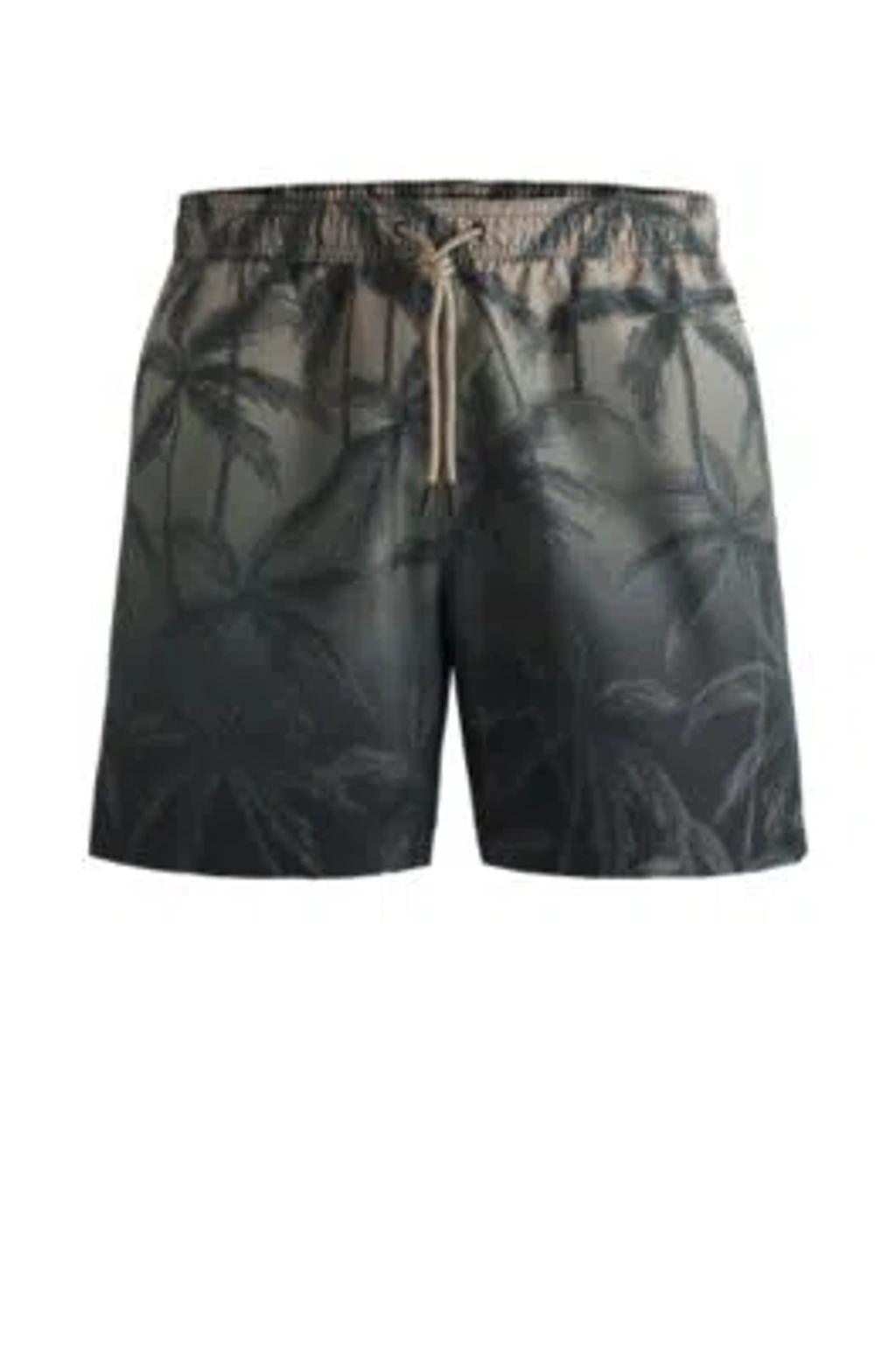 HUGO BOSS Quick-dry Swim Shorts With Seasonal Print In Khaki product image