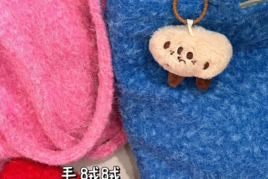 Applique Fluffy Tote Bag / Bag Charm / Set Product Image