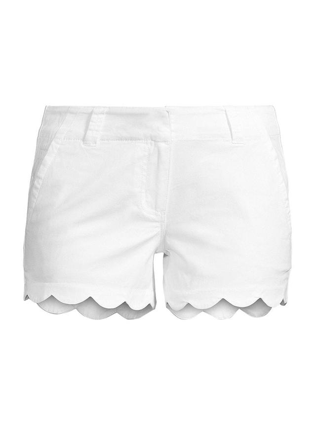 Womens Scalloped-Trim Every Day Shorts Product Image