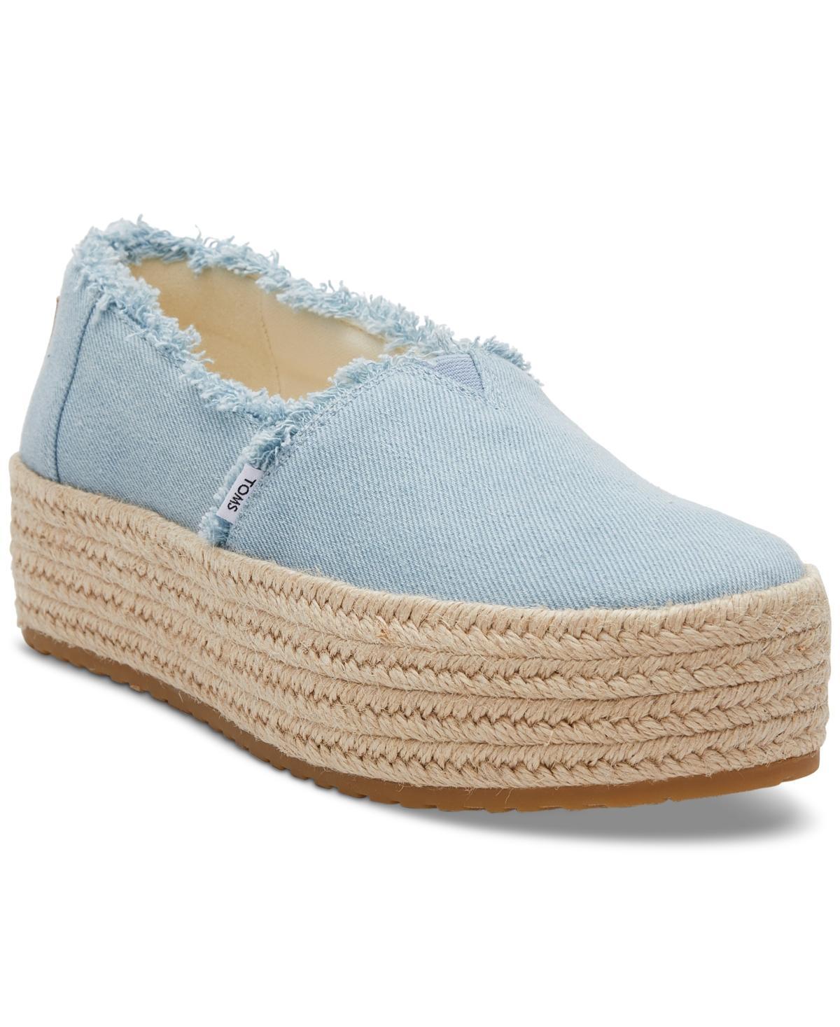 Toms Womens Valencia Canvas Platform Espadrilles Product Image