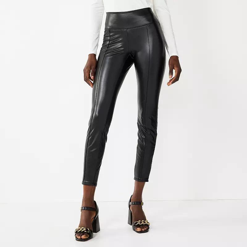 Womens Nine West Seamed Tummy-Control Ponte Leggings Product Image