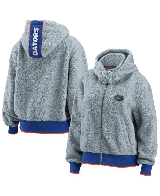 Womens WEAR by Erin Andrews Gray Florida Gators Sherpa Full-Zip Hoodie Product Image