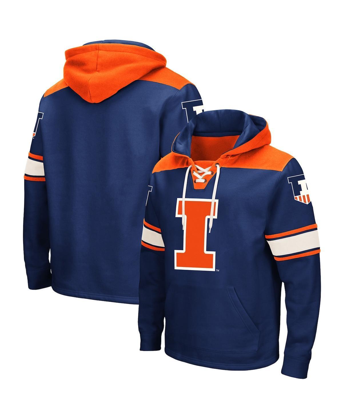 Mens Colosseum Navy Illinois Fighting Illini 2.0 Lace-Up Pullover Hoodie Product Image