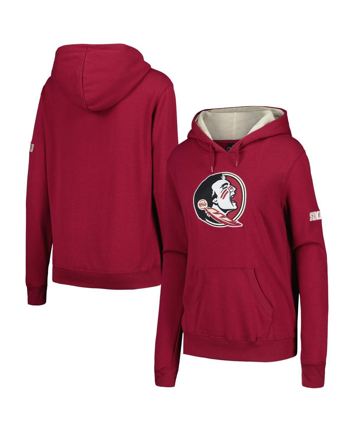 Womens Stadium Athletic Garnet Florida State Seminoles Big Logo Pullover Hoodie Product Image