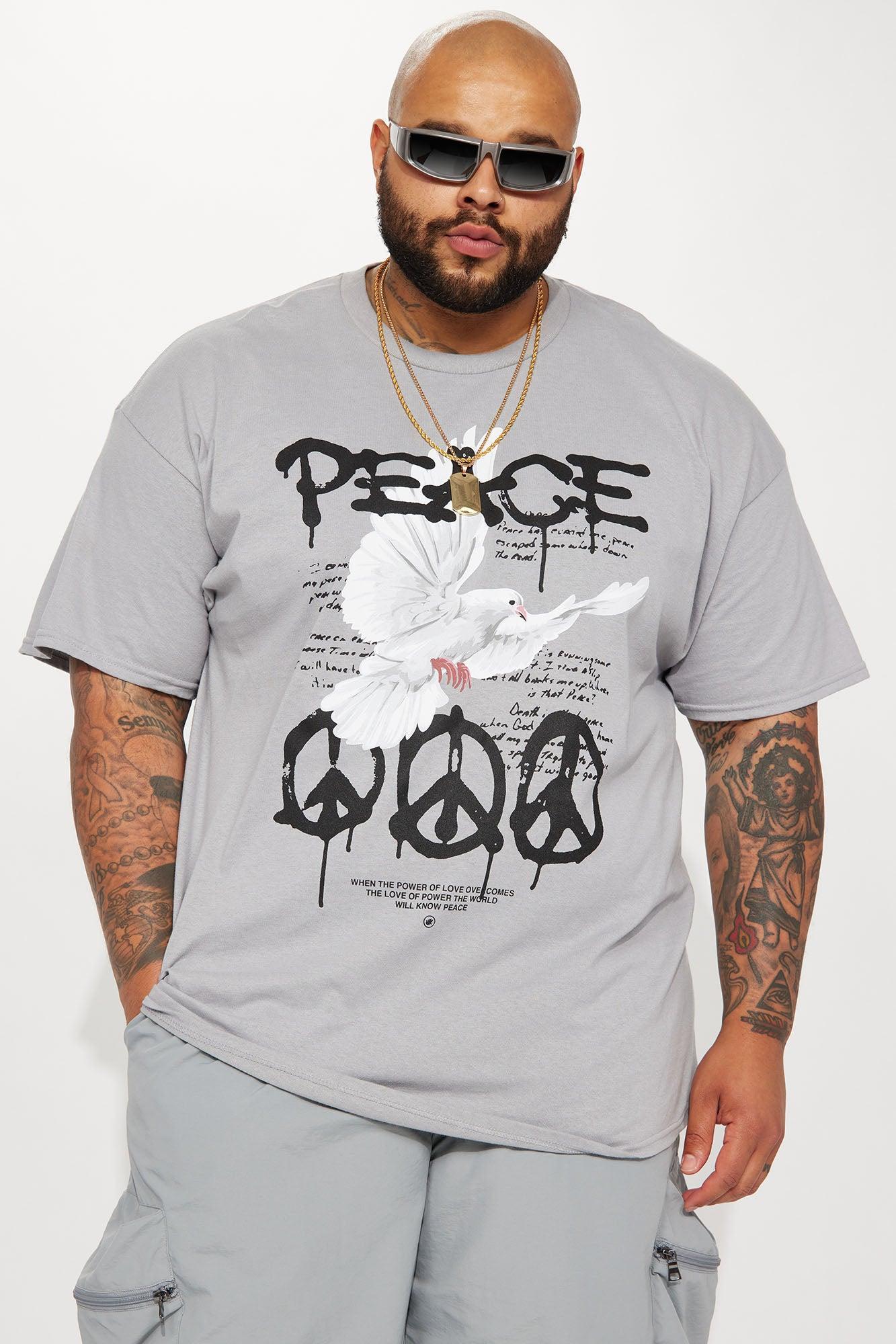 The Power Of Peace Short Sleeve Tee - Grey Product Image