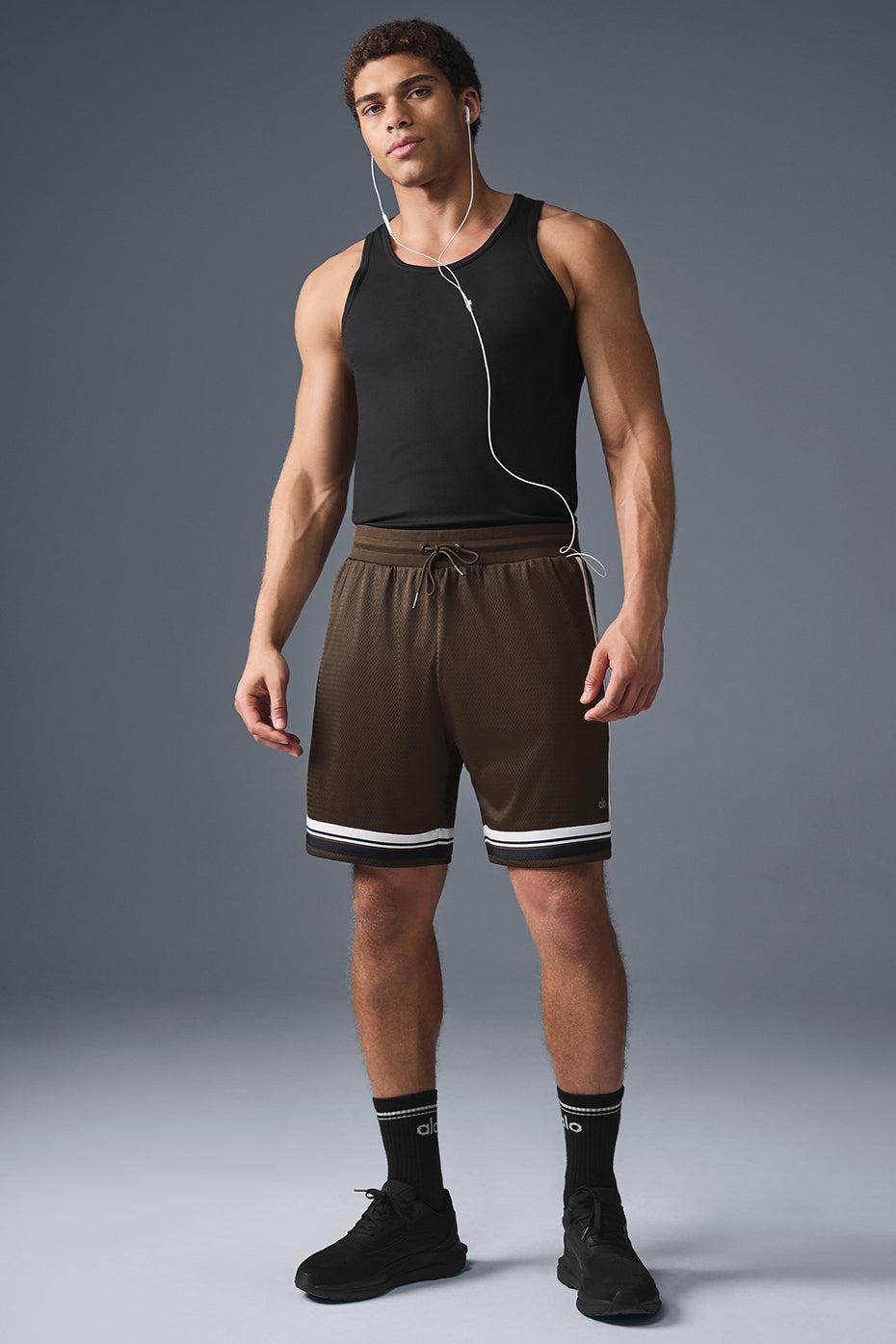 7" Key Mesh Basketball Short - Espresso Male Product Image