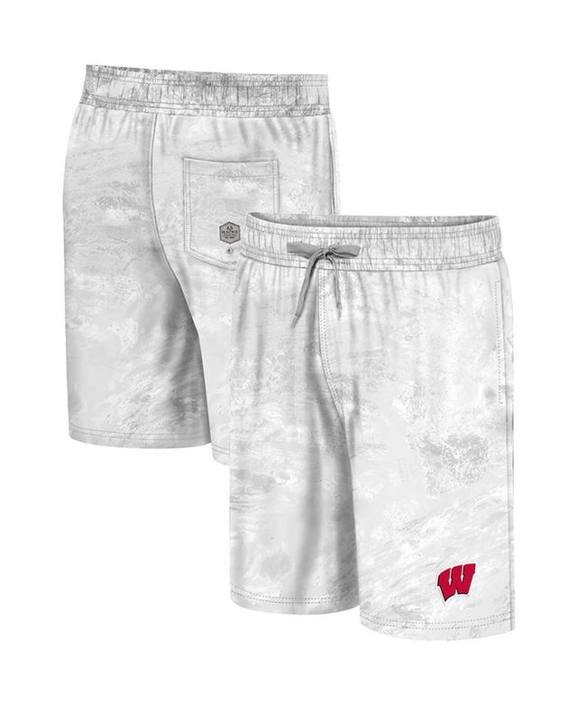 Mens Colosseum White Wisconsin Badgers Realtree Aspect Ohana Swim Shorts Product Image