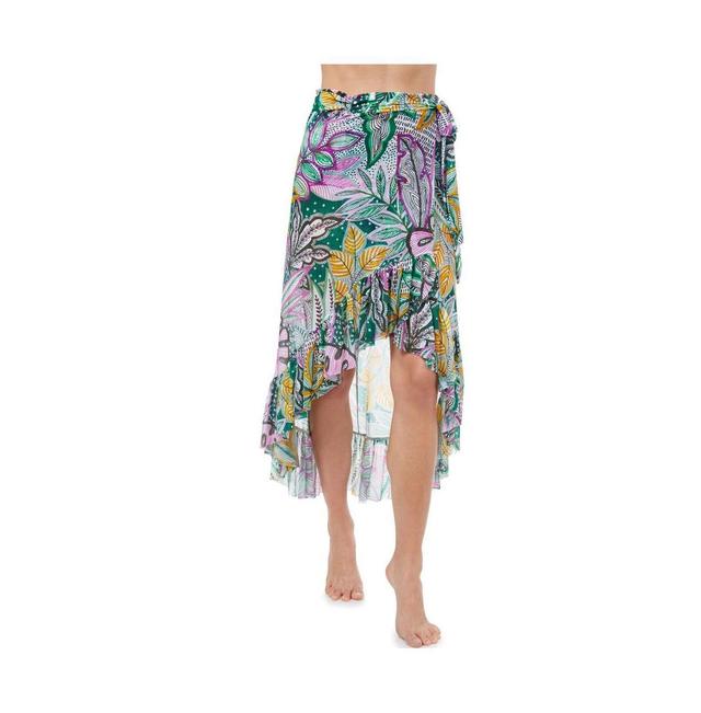 Profile by Gottex Womens Tropic Boom Wrap Mesh Skirt Swim Cover Up - Multi Product Image