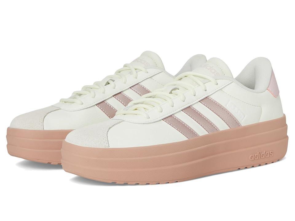 adidas VL Court Bold (Ivory/Sandy Pink Met/Sandy Pink) Women's Tennis Shoes Product Image