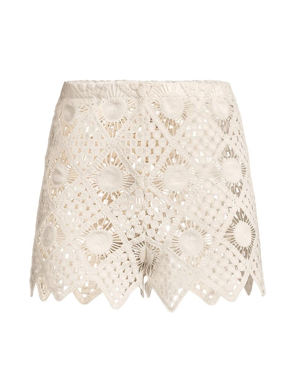 Womens Playa Crochet Cover-Up Shorts Product Image