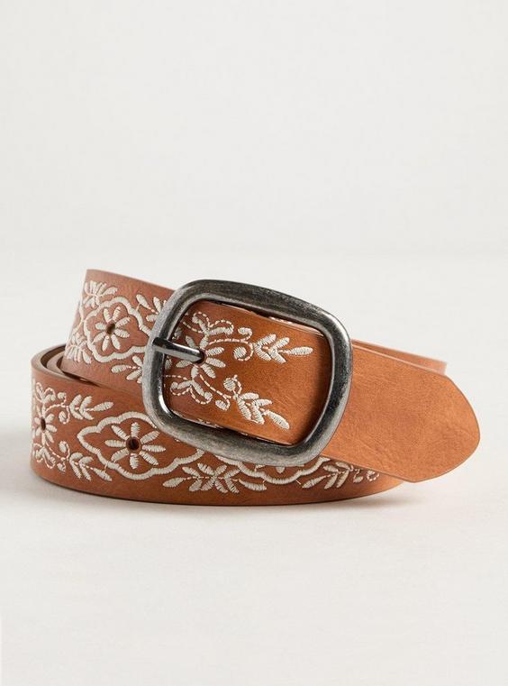 Embroidered Denim Belt Product Image