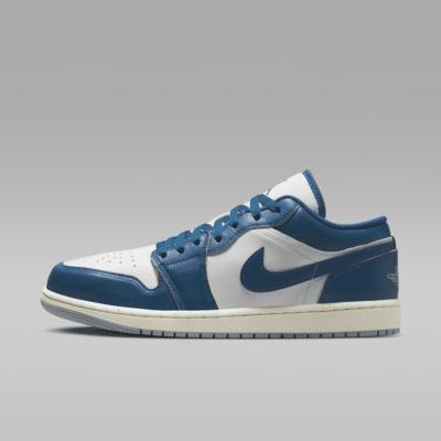 Jordan Mens Jordan AJ 1 Low SE - Mens Shoes Blue/White Product Image