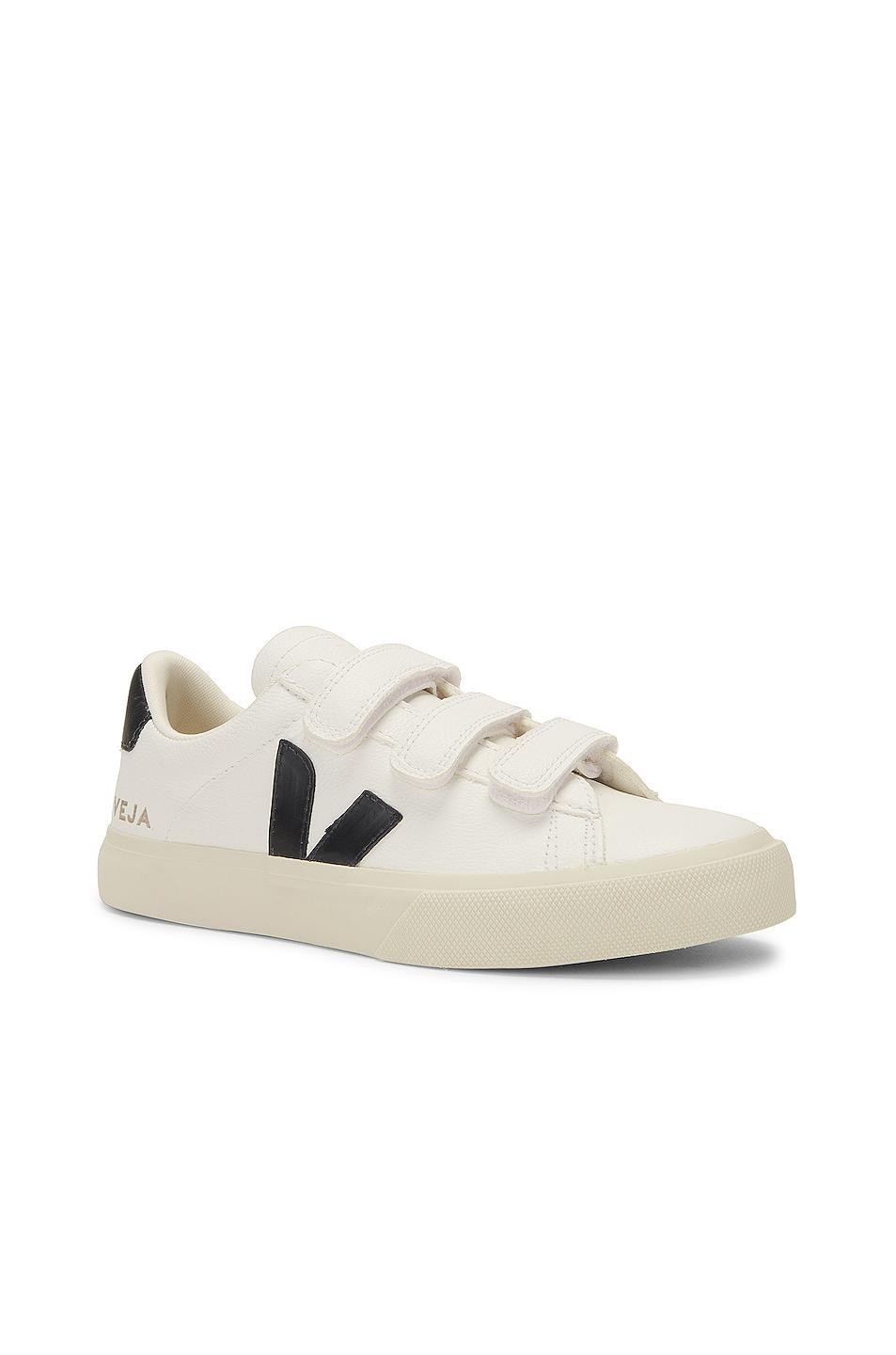 Veja Chromefree Leather Sneaker in Extra White & Black - White. Size 41 (also in ). Product Image