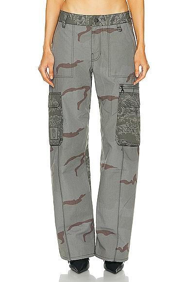 Marine Serre Regenerated Camo Cargo Pant in Grey Product Image